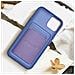 Cover Con Portacarte Per Iphone 12 / 12 Pro In Silicone Morbido Viola - Foto miniatura 2