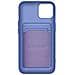 Cover Con Portacarte Per Iphone 12 / 12 Pro In Silicone Morbido Viola - Foto miniatura 4