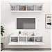 Mobili Tv 4 Pz Bianchi 80x30x30 Cm In Legno Multistrato - Foto miniatura 3