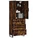 Credenza Rovere Fumo 69,5x34x180 Cm In Legno Multistrato - Foto miniatura 3