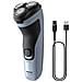 3000X Series X3003/00 Rasoio Elettrico Wet & Dry Ricaricabile con Tecnologia SkinProtect - Nero / Blu - Foto miniatura 3