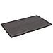 Piano Tavolo Marrone Scuro 80x50x2cm Rovere Massello Trattato - Foto miniatura 2