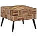 Tavolino Da Salotto Grigio 55x55x40cm Massello Teak Di Recupero - Foto miniatura 3