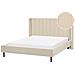Letto Matrimoniale Bouclé Beige 160 X 200 Cm Villette - Foto miniatura 5