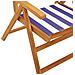 Sedie da Giardino Reclinabili 6 pz Blu e Bianco Tessuto e Legno - Foto miniatura 3