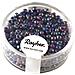 Rayher - 17 Grammi - Perline Rotonde In Vetro Opaco Ø2,6mm - Colore Blu Iridescente - Foto miniatura 1