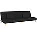 Divano Letto A 2 Posti Con 2 Cuscini Nero In Tessuto - Foto miniatura 1