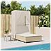 Lusso Casadino -  Lettino Prendisole Con Tetto E Tende Beige In Polyrattan - Foto miniatura 8
