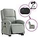 Poltrona Alzapersona Massaggi Elettrica Grigio Chiaro Velluto - Foto miniatura 6