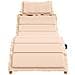 Lettini Prendisole con Cuscini 2 pz Beige Legno Massello Acacia - Foto miniatura 4