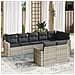 Set Divano da Giardino 8pz con Cuscini Grigio Chiaro Polyrattan - Foto miniatura 2