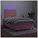 Letto a Molle con Materasso e LED Rosa 120x190 cm in Velluto - Foto miniatura 4