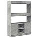 Credenza Grigio Cemento 92x33x140 cm in Legno Multistrato - Foto miniatura 1