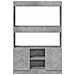 Credenza Grigio Cemento 92x33x140 cm in Legno Multistrato - Foto miniatura 5