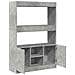 Credenza Grigio Cemento 92x33x140 cm in Legno Multistrato - Foto miniatura 8