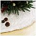 Tappetino Decorativo Per Albero Di Natale In Pelliccia Sintetica Bianca 150 Cm - Foto miniatura 1