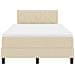Letto a molle con materasso Crema 120 x 200 cm Tessuto - Foto miniatura 8