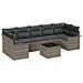 Set Divano da Giardino con cuscino 8 pcs Grigio 55 x 55 x 37 cm - Foto miniatura 1