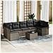 Set Divano da Giardino con cuscino 8 pcs Grigio 55 x 55 x 37 cm - Foto miniatura 2