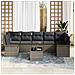 Set Divano da Giardino con cuscino 8 pcs Grigio 55 x 55 x 37 cm - Foto miniatura 3