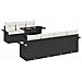 Set Divano da Giardino con cuscino 8 pcs Nero Poly Rattan - Foto miniatura 1