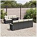 Set Divano da Giardino con cuscino 8 pcs Nero Poly Rattan - Foto miniatura 3