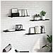 Scaffale 4 pcs Nero 80 x 20 x 1.5 cm Legno multistrato - Foto miniatura 3