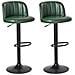 Set Di 2 Sgabelli Da Bar Vlore Pelle Sintetica Verde Scuro - Foto miniatura 2