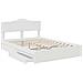 Letto con Contenitore Bianco 160 x 200 cm Legno multistrato - Foto miniatura 5