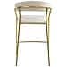 Sgabello BADIA in velluto beige con gambe dorate per cucina x2 - Foto miniatura 5