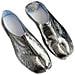 Scarpe Split Toe Comode - Scarpe Basse In Pu E Microfibra Per Uso Quotidiano Silver 35 - Foto miniatura 1