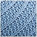 Puf In Cotone Intrecciato Blu 45x45x30h - Foto miniatura 3