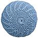 Puf In Cotone Intrecciato Blu 45x45x30h - Foto miniatura 4