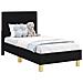 Struttura letto per bambini con testata Nero 70 x 140 cm - Foto miniatura 1