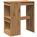Tavolo Bar con Rastrelliera Rovere 90x47,5x103,5 cm Multistrato - Foto miniatura 1