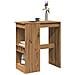 Tavolo Bar con Rastrelliera Rovere 90x47,5x103,5 cm Multistrato - Foto miniatura 2