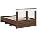 Struttura del letto con testiera Rovere Marrone 120 x 123 cm - Foto miniatura 9