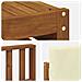 Set divani 11 pcs Naturale e Crema Legno di Acacia Massello - Foto miniatura 7