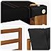 Set di divani da esterno con cuscino 4 pcs Naturale e Nero - Foto miniatura 7
