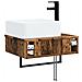 Lavabo da Parete Legno antico 53 x 35 x 39 cm - Foto miniatura 4