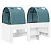 Letto con Tunnel 4 pcs Bianco e azzurro Legno ingegnerizzato - Foto miniatura 3