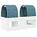 Letto con Tunnel 4 pcs Bianco e azzurro Legno ingegnerizzato - Foto miniatura 8
