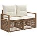 Divano da giardino 2-Numero di posti Beige polyrattan - Foto miniatura 1