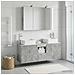 Set di Armadi da Bagno 4 pcs Grigio Cemento 100 x 14,5 x 70 cm - Foto miniatura 2