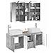 Set di Armadi da Bagno 4 pcs Grigio Cemento 100 x 14,5 x 70 cm - Foto miniatura 3