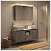 Set di Armadi da Bagno 4 pcs Grigio Cemento 100 x 14,5 x 70 cm - Foto miniatura 4