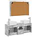 Set di Armadi da Bagno 4 pcs Grigio Cemento 100 x 14,5 x 70 cm - Foto miniatura 8