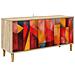 Mobile TV HEESCH 102 x 33 x 50 cm Sonoma Legno ingegnerizzato - Foto miniatura 1