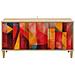 Mobile TV HEESCH 102 x 33 x 50 cm Sonoma Legno ingegnerizzato - Foto miniatura 4