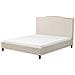 Letto Matrimoniale In Tessuto Beige 180 X 200 Cm Montpellier - Foto miniatura 9